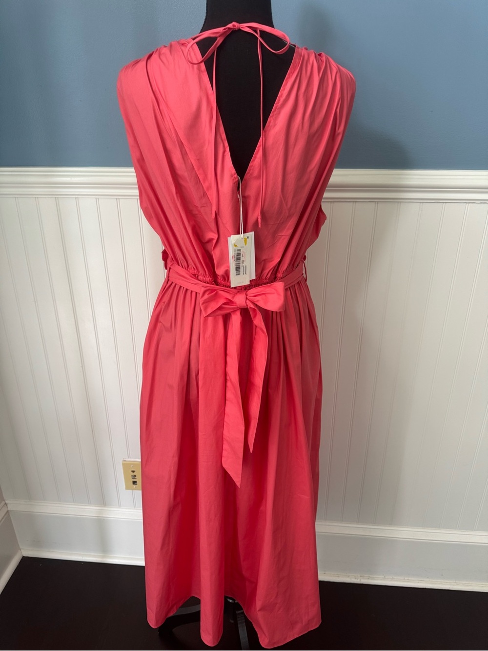 NWT Lucy Paris ๐ฏ% Cotton Ilona Coral Floral Midi Dress ~ Size Medium ๐บ - Picture 12 of 14